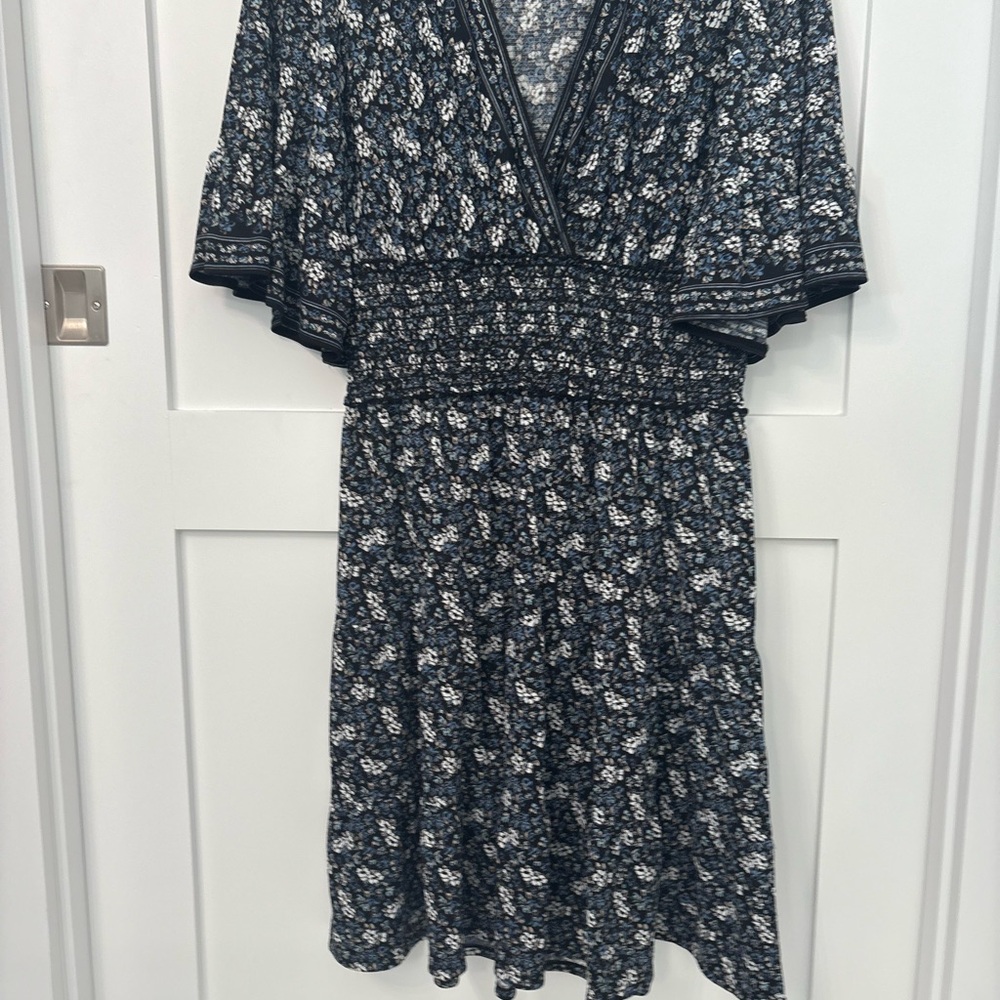 Max Studio Black and White Floral Dress
